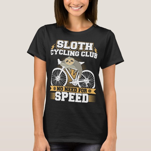 Camiseta Sloth Cycling Club Funny (Frente)