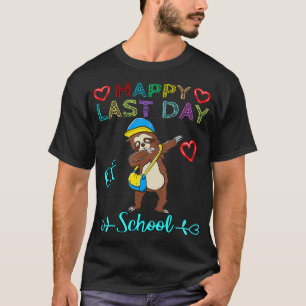 Camiseta Sloth Dabbing Sloth Student Gift Último Dia da Esc