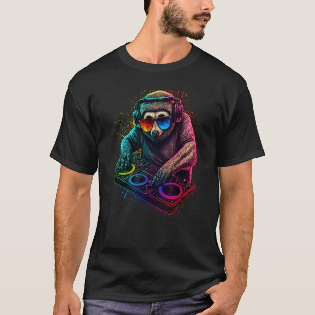 Camiseta Sloth DJ  1 (Frente)