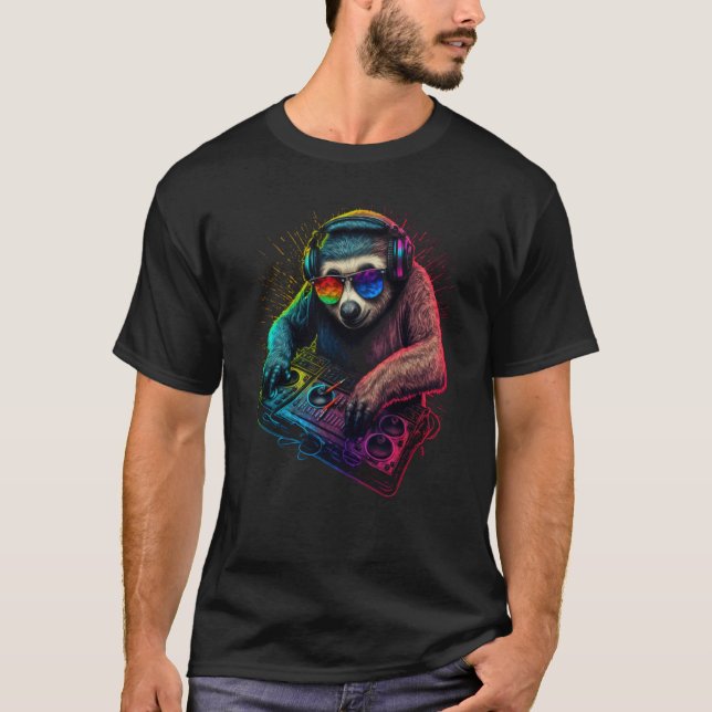 Camiseta Sloth DJ  4 (Frente)