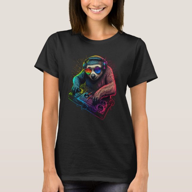 Camiseta Sloth DJ  4 (Frente)