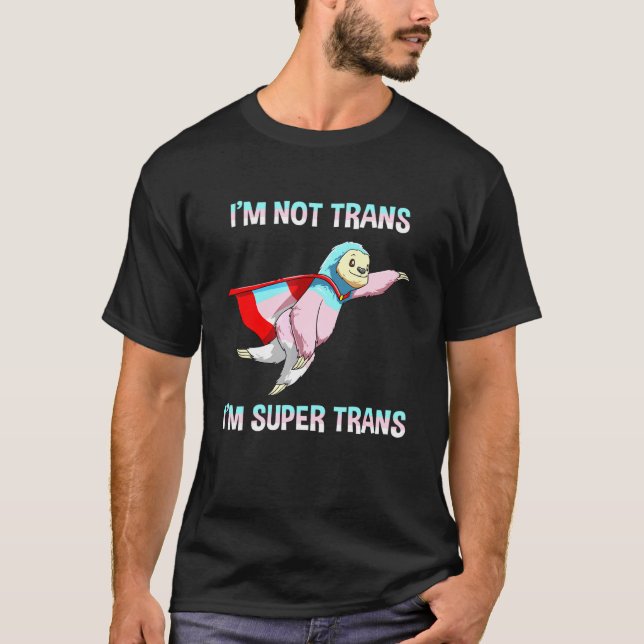 Camiseta Sloth do Orgulho Super Transgênero (Frente)