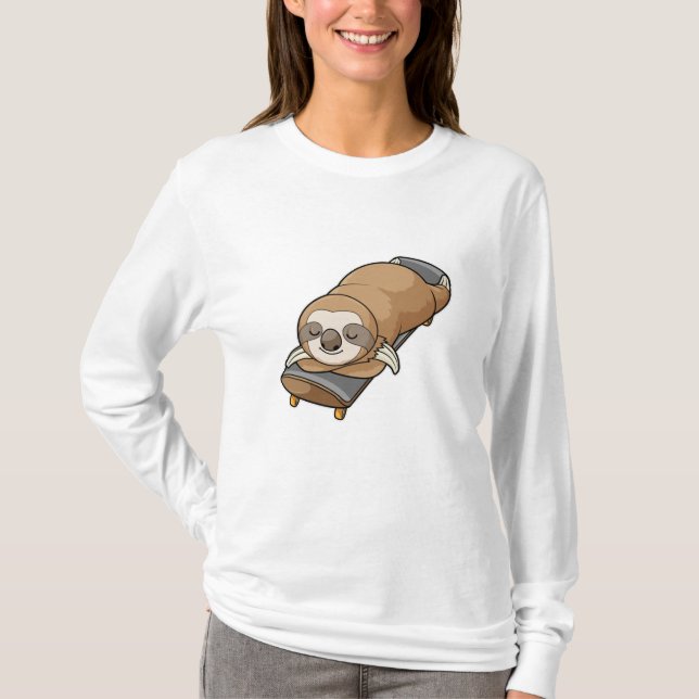 Camiseta Sloth dormindo com skate (Frente)