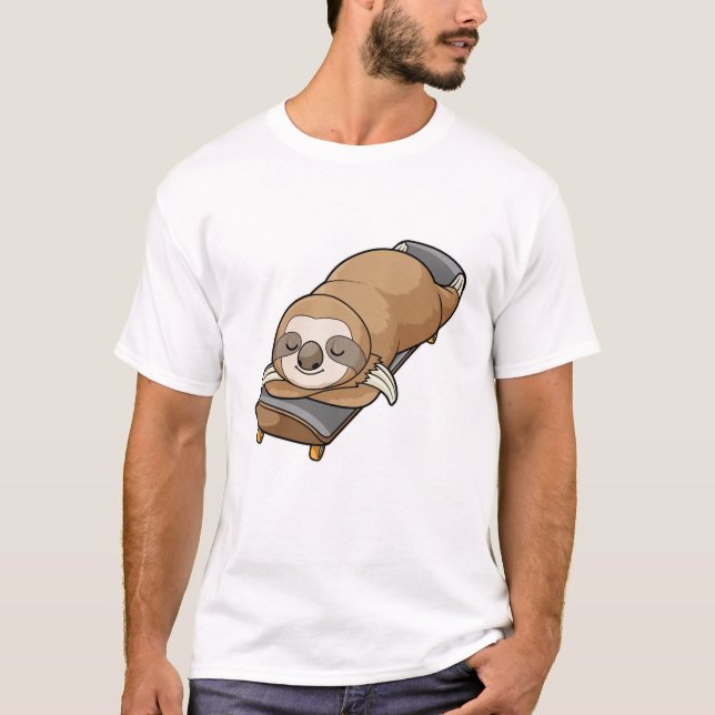 Camiseta Sloth dormindo com skate (Frente)