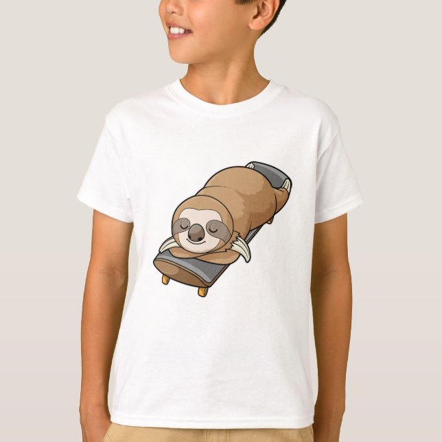 Camiseta Sloth dormindo com skate (Frente)