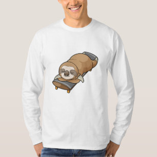 Camiseta Sloth dormindo com skate