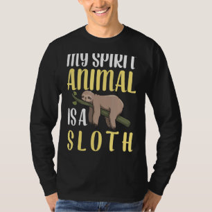 Camiseta Sloth É O Meu Espírito, Engraçado, Um Produto Preg