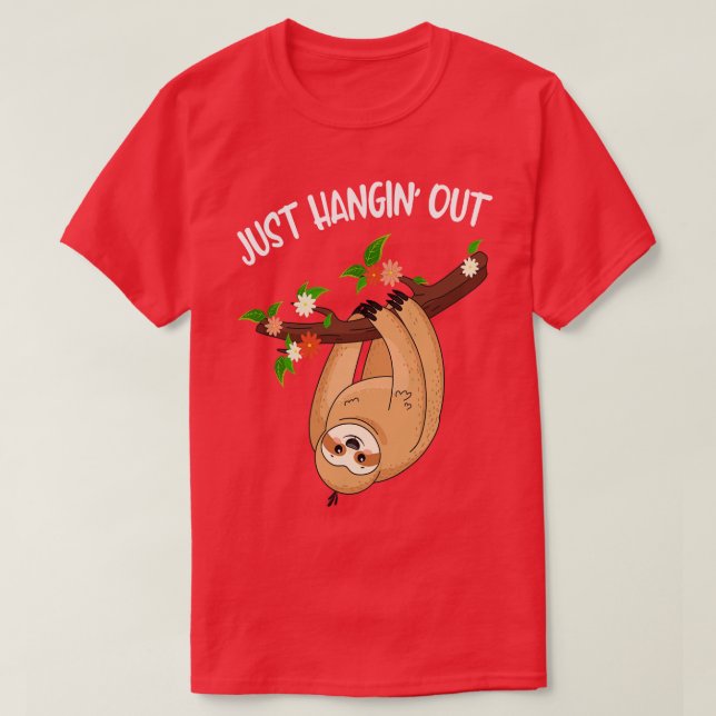 Camiseta Sloth Engraçada (Frente do Design)