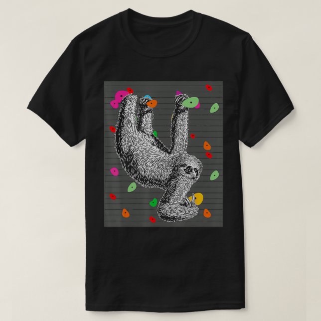 Camiseta Sloth Escalbing TSirt (Frente do Design)