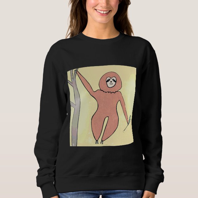 Camiseta Sloth Feliz Em Uma Árvore (Frente)