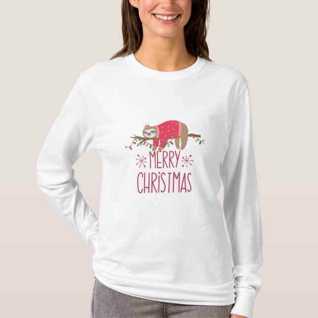 Camiseta Sloth Felry Christmas (Frente)