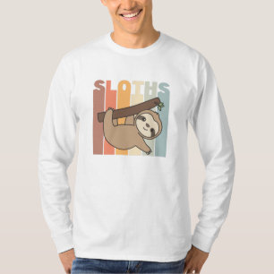 Camiseta Sloth Funny Relaxou Animais Doce Vintage