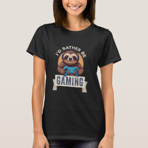 Camiseta Sloth Gamer, Eu Preferencialmente De Jogar