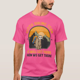 Camiseta Sloth Hike Sloth Hiking Team Baseball Te