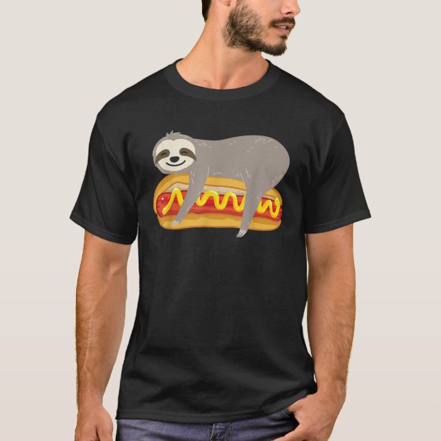 Camiseta Sloth Hot Dog Buns Lover CHURRASCO Foodie Summer M (Frente)