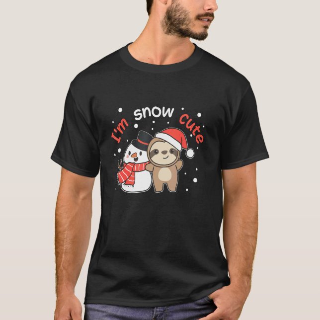Camiseta Sloth I'm Snow Cute Snowman Snow Pun (Frente)
