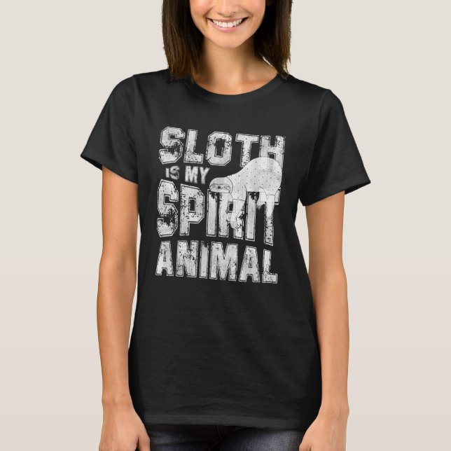 Camiseta Sloth Is My Spirit Animal Great Drinking (Frente)