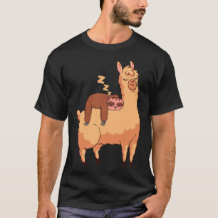 Camiseta Sloth Llama Alpaka preguiçoso Engraçado