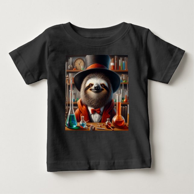 Camiseta Sloth Mad Scientist (Frente)