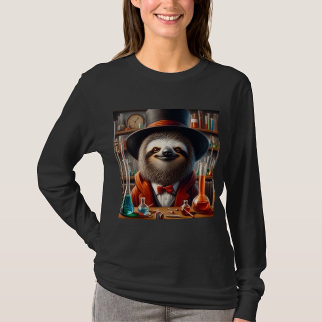Camiseta Sloth Mad Scientist (Frente)