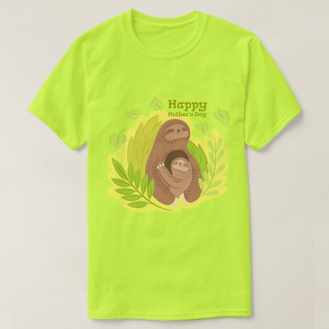 Camiseta Sloth Mãe E Bebê (Frente do Design)