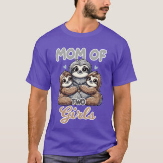 Camiseta Sloth Mãe muitas vezes Meninas Daugther para uma M