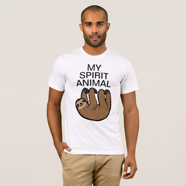 Camiseta Sloth Meu animal espirituoso (Frente Completa)