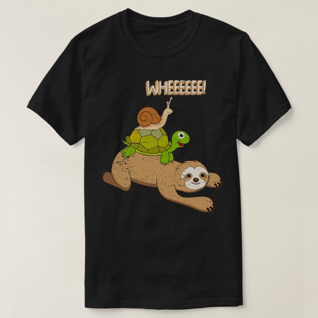 Camiseta Sloth Pictures Turtle Decor Snail (Frente do Design)