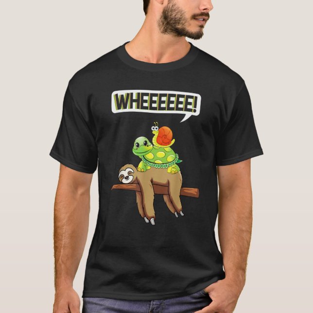 Camiseta Sloth Pictures Turtle Decor Snail Shells Snails Sl (Frente)