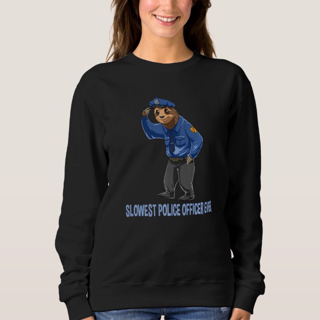 Camiseta Sloth Police Officer Detective Funny Policemen Pre (Frente)