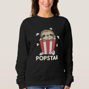 Camiseta Sloth Popcorn Pop Star Poppin Funny Sloth
