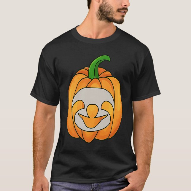 Camiseta Sloth Pumpkin Halloween Sloth Themed Halloween (Frente)