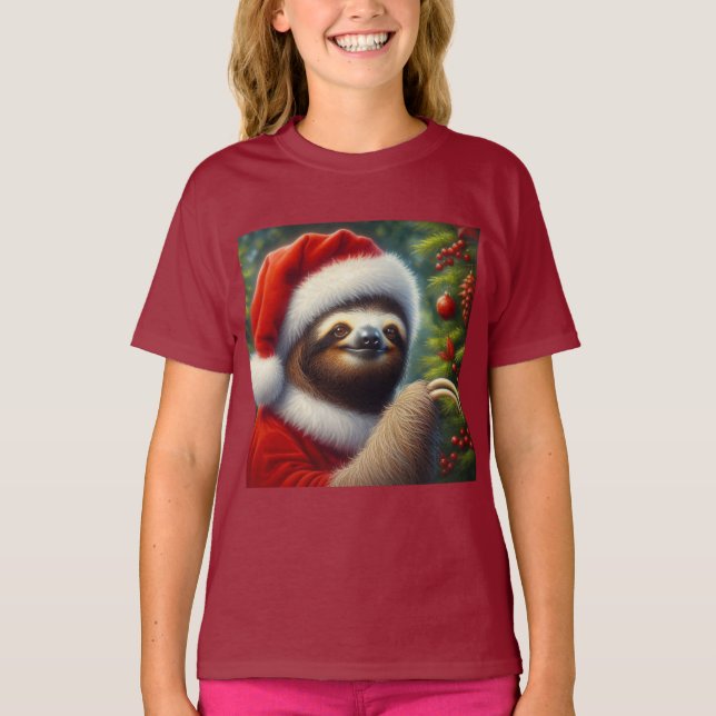 Camiseta Sloth Santa Claus (Frente)