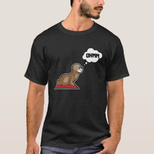 Camiseta Sloth Sloth Yoga Poses Esportiva ginástica Ohm Hea