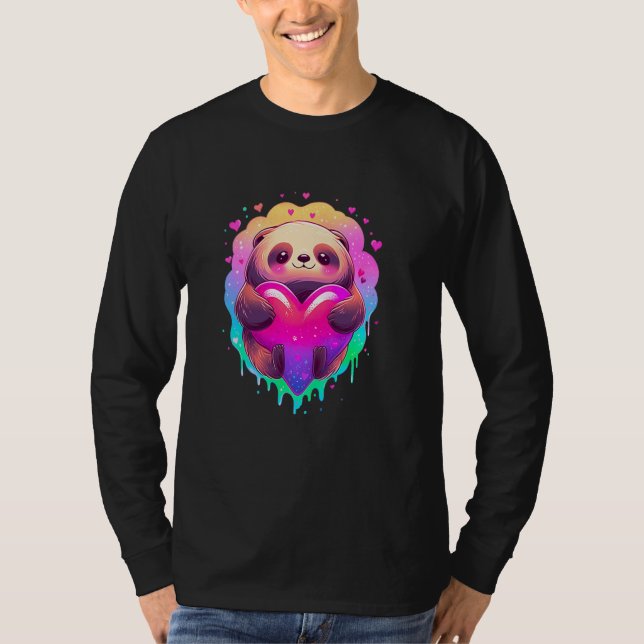 Camiseta Sloth t featuring Kawaii Sloth (Frente)