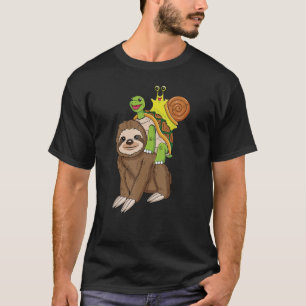 Camiseta Sloth Turtle Snail Piggyback em Execução Equipe 1