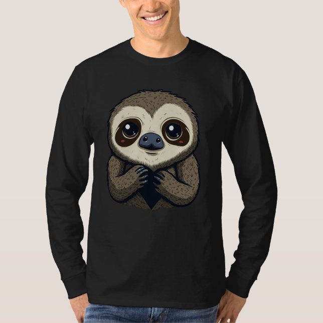 Camiseta Sloth valentine's day heart (Frente)