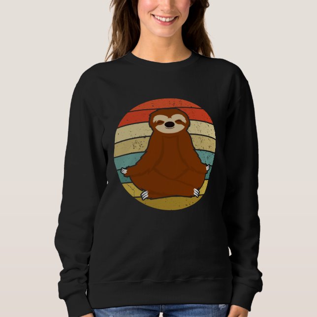 Camiseta Sloth Yoga Doing Nothing Lazy Retro (Frente)