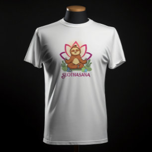 Camiseta "Slothasana" Sloth fazendo meditação de ioga