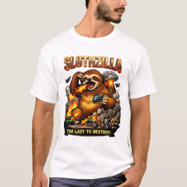 Camiseta Slothzilla Muito Preguiçoso para Destruir, Monstro