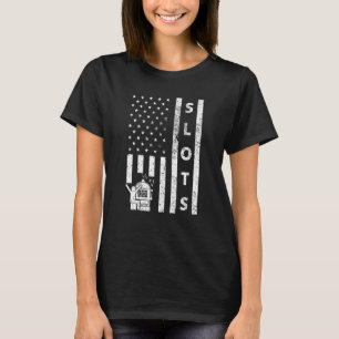 Camiseta Slots Vintage US Flag Machine Gambling Casino