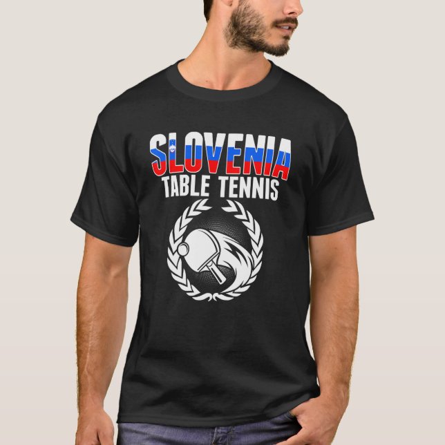 Camiseta Slovenia Table Tennis   Slovenian Ping Pong Suppor (Frente)
