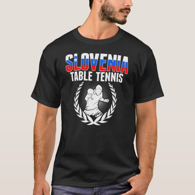 Camiseta Slovenia Table Tennis  Slovenian Ping Pong Support (Frente)