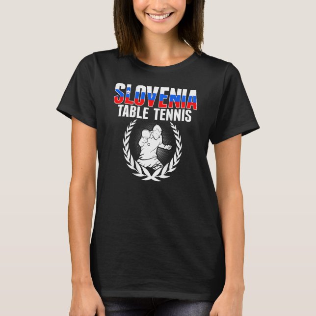 Camiseta Slovenia Table Tennis  Slovenian Ping Pong Support (Frente)