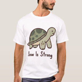 Camiseta Slow Is Strong Cute Turtle Motivation