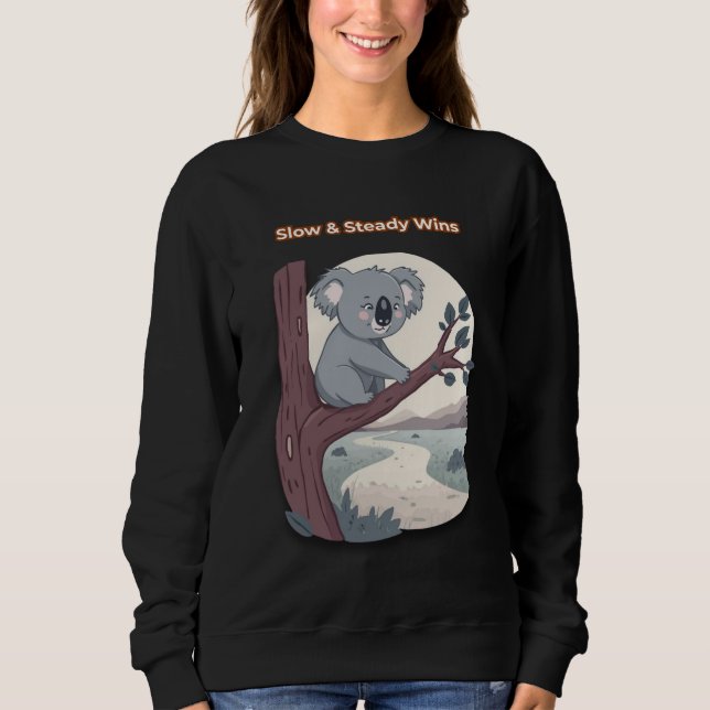 Camiseta **"Slow & Steady Wins – Motivational Cute Koala "* (Frente)