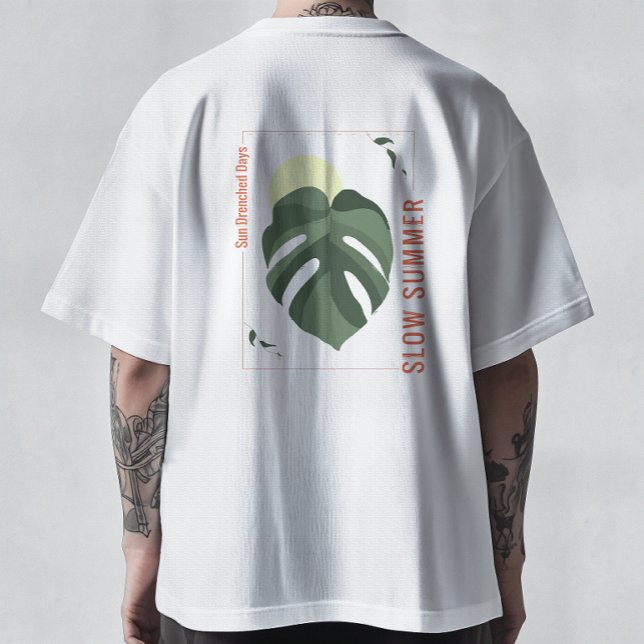Camiseta Slow Summer Monstera Specimen (Criador carregado)