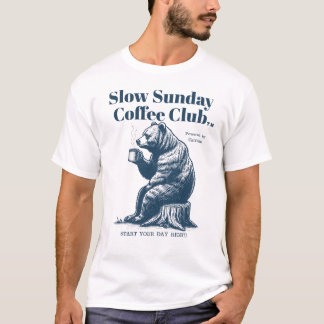 Camiseta Slow Sunday Coffee Club Coffee Bear