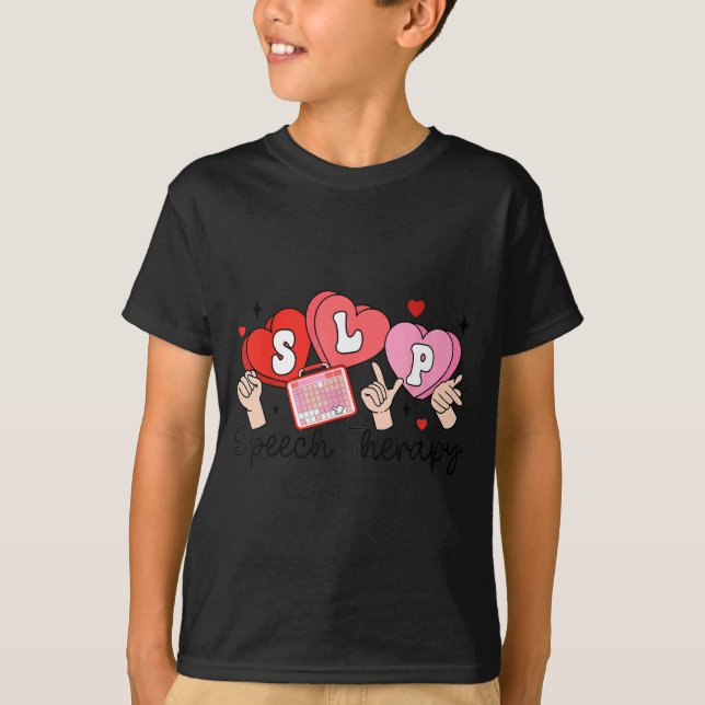 Camiseta Slp Valentine's Day Speech Language Pathologist St (Frente)