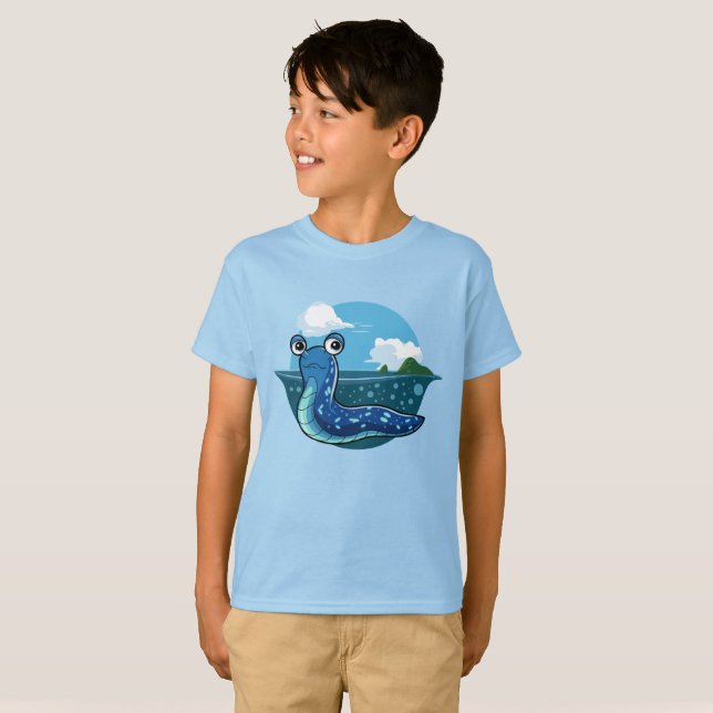 Camiseta Slug de fantasia no mar profundo (Frente Completa)